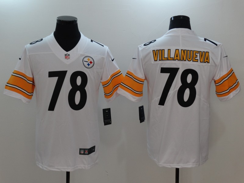 Men Pittsburgh Steelers #78 Villanueva White Nike Vapor Untouchable Limited NFL Jerseys